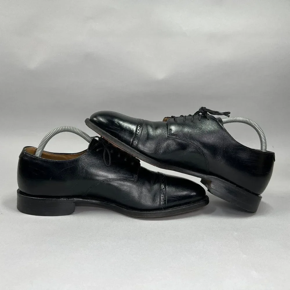Johnston & Murphy Men's Size 8‎ Black Leather Cap Toe Dress Shoes